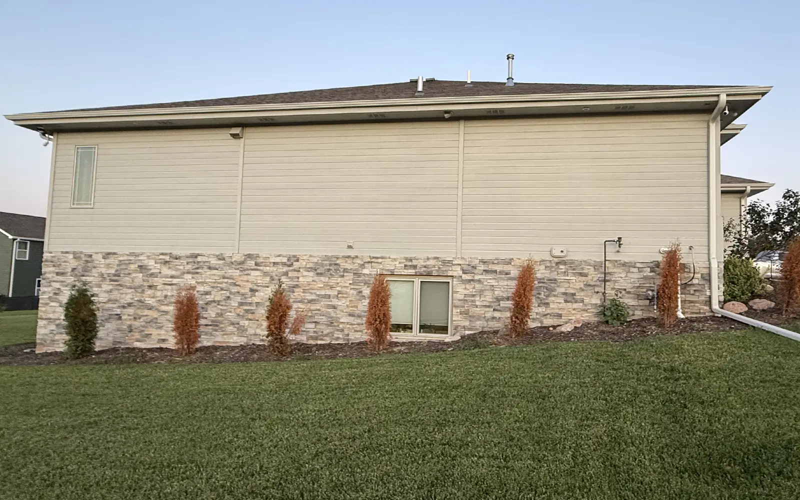 Exterior house after fresh paint